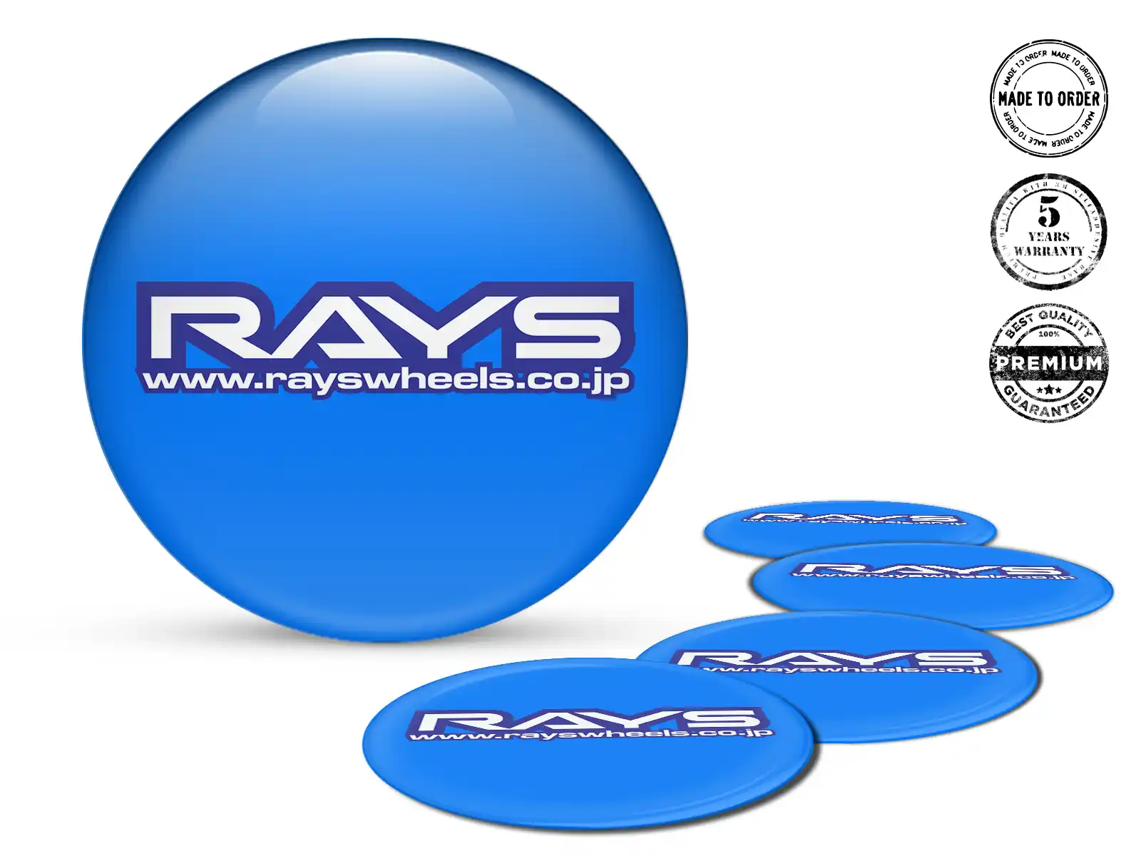 Rays Calcomanía de Rueda Diseño Cúpula Personalizada Racing